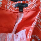 Ann Taylor Orange & White Printed Linen Blend Side Zip Shorts Size 6 | eBay | eBay US