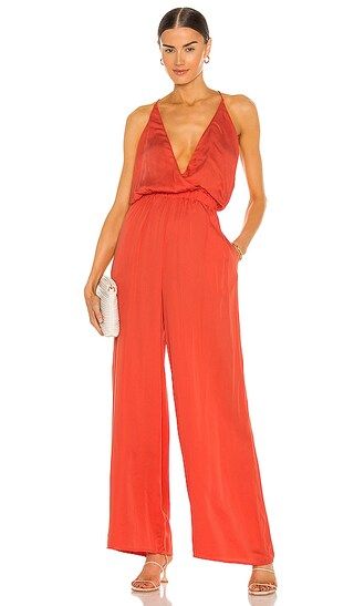 the Renae Jumpsuit in Terracotta Red | Revolve Clothing (Global)