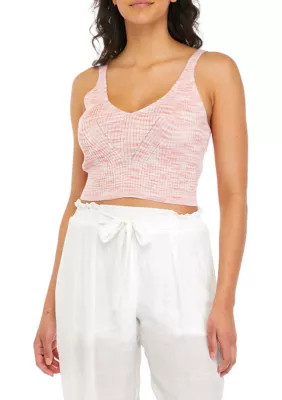 True Craft Women's Sweater Tank Top, Pink, Small | Belk