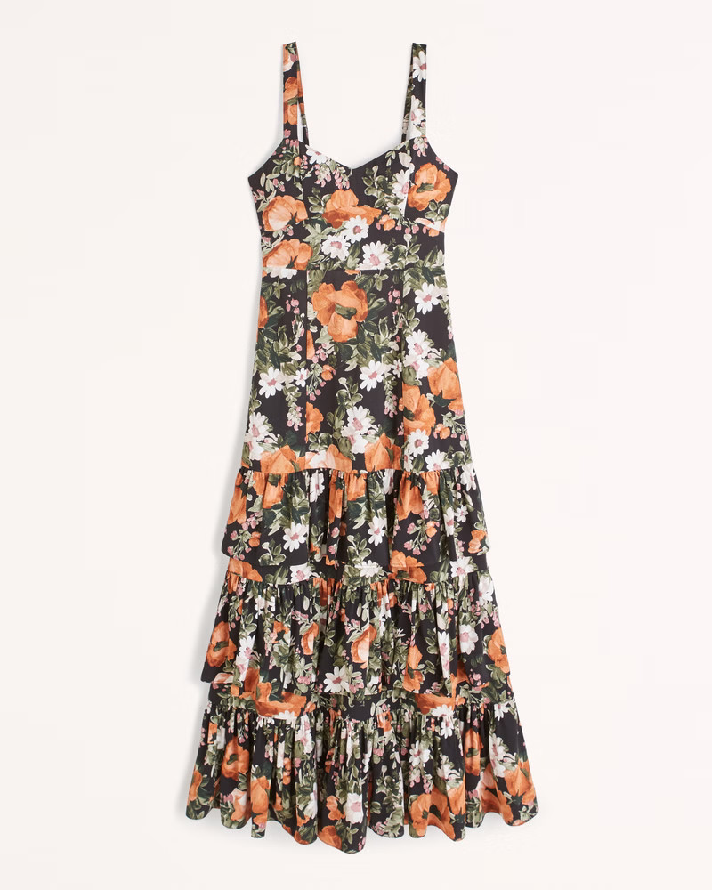 Ruffle Tiered Maxi Dress | Abercrombie & Fitch (US)