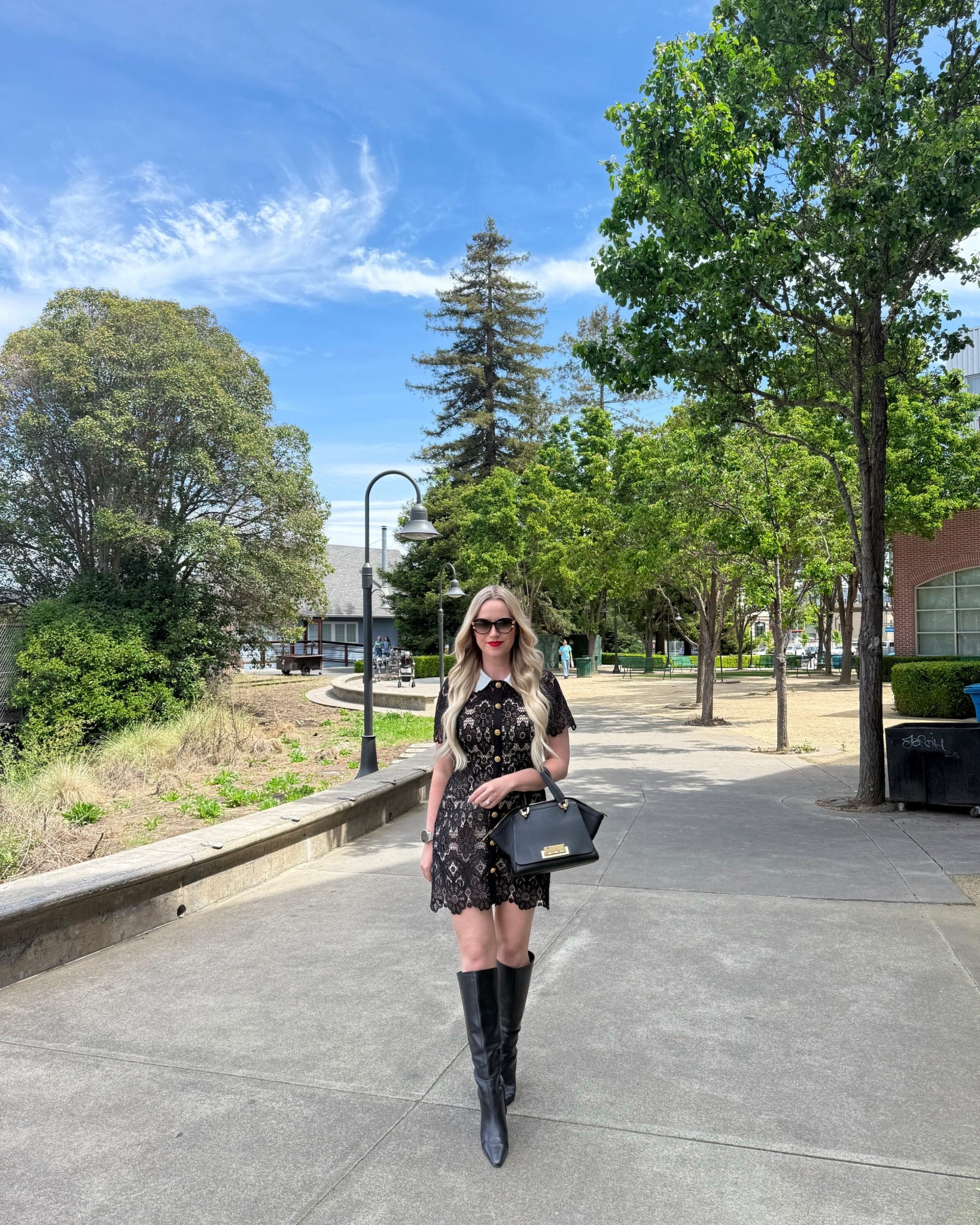 Love this elegant black lace minidress from Vici! It’s so elegant, and works for almost every season.

Dress: Medium (but needed small)
Boots: 9.5

Preppy | Lace | Girly

#LTKootd