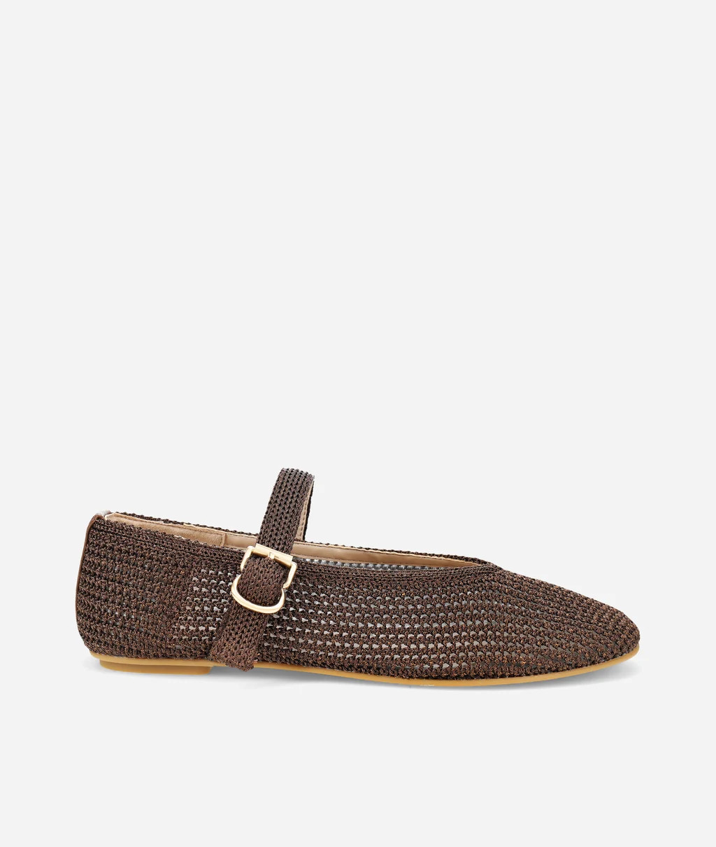 Macie Mary Jane Flat Bronze Crochet | Pelle Moda