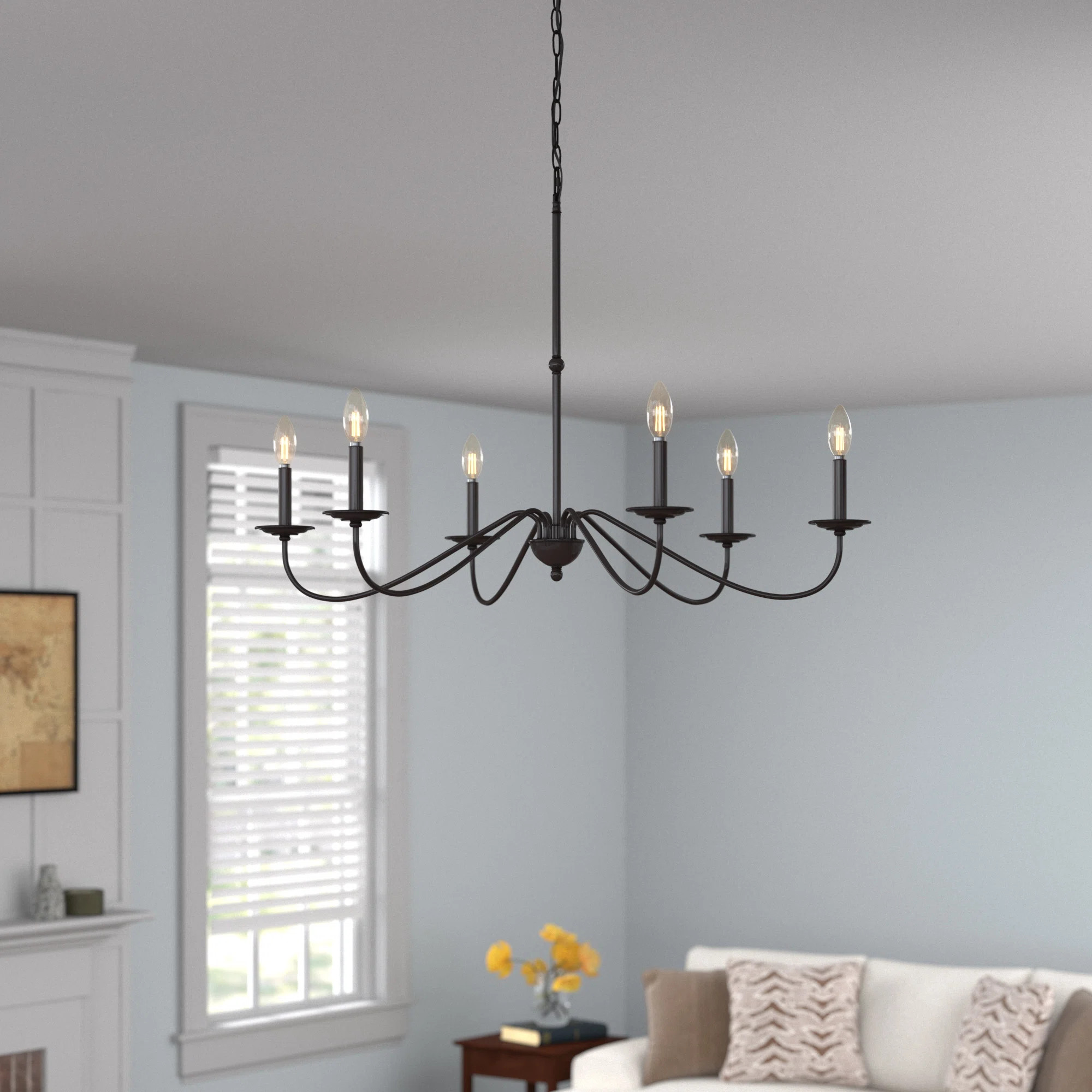 Lark Manor™ Wicklow 34.75" 6-Light Bohemian Farmhouse Iron LED Chandelier & Reviews | Wayfair | Wayfair North America