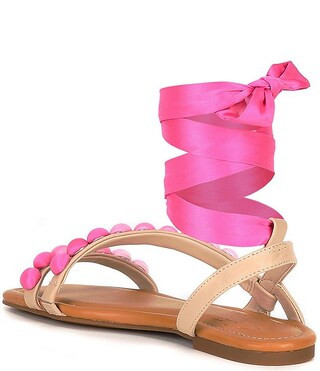 Gianni Bini x Jess Southern Ashley Bead Detail Ankle Wrap Sandals | Dillard's | Dillard's