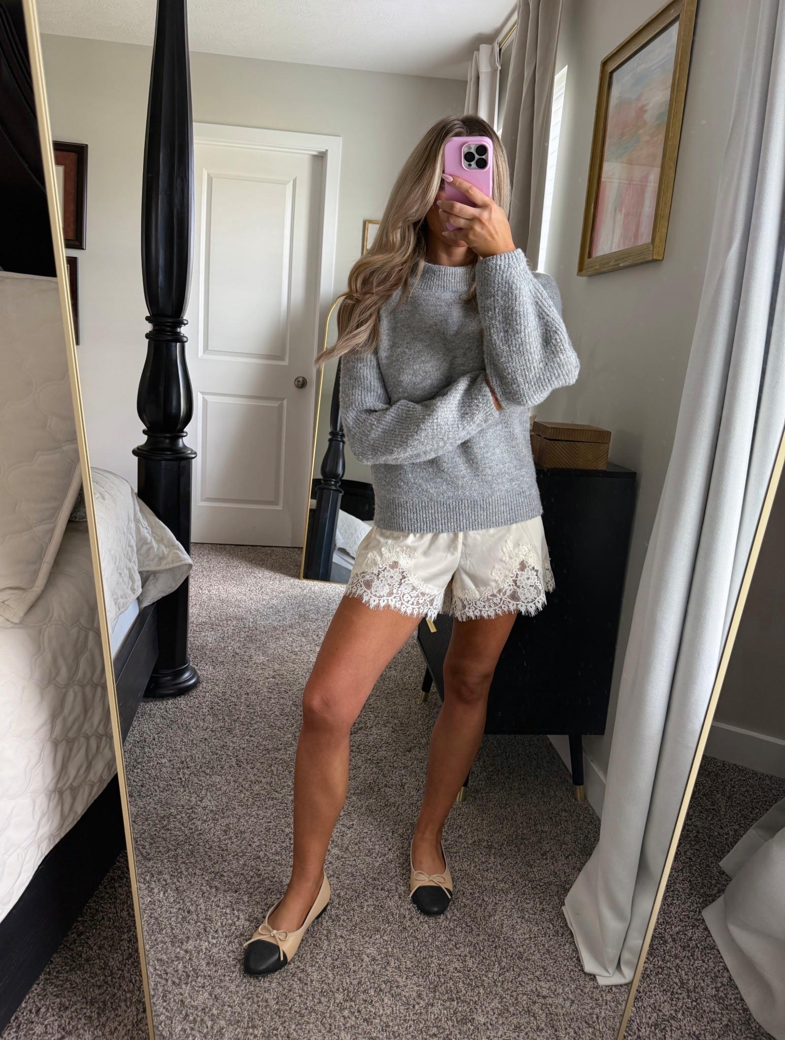 so happy to see satin lace shorts aren’t going anywhere this season 🤍 I have this Amazon pair in black and off-white.

#LTKSeasonal #LTKSaleAlert #LTKootd