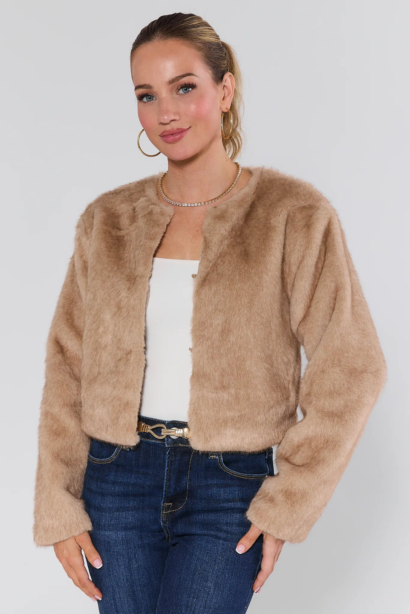 Tamara Tan Faux Fur Jacket | Avara