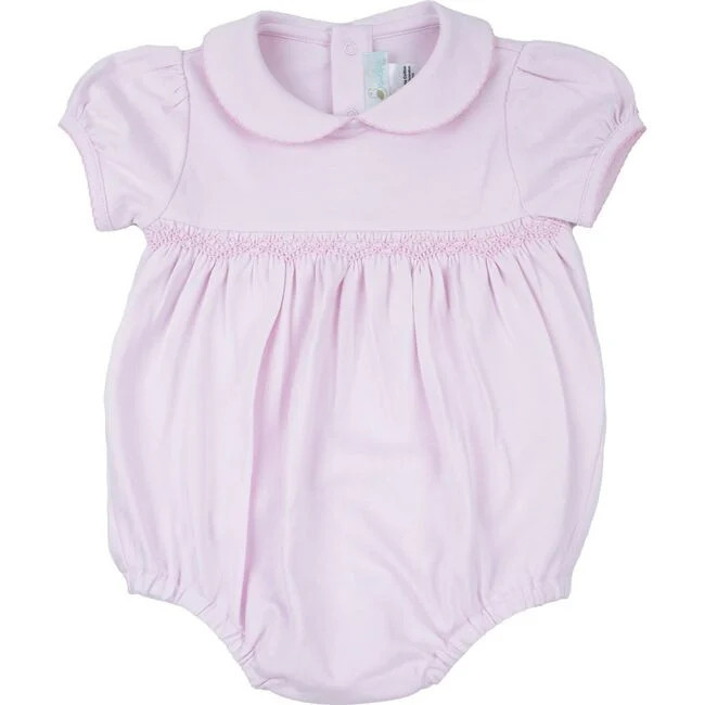 Cuclie | Smocked Bubble Romper, (Pink, Size 3M) | Maisonette | Maisonette