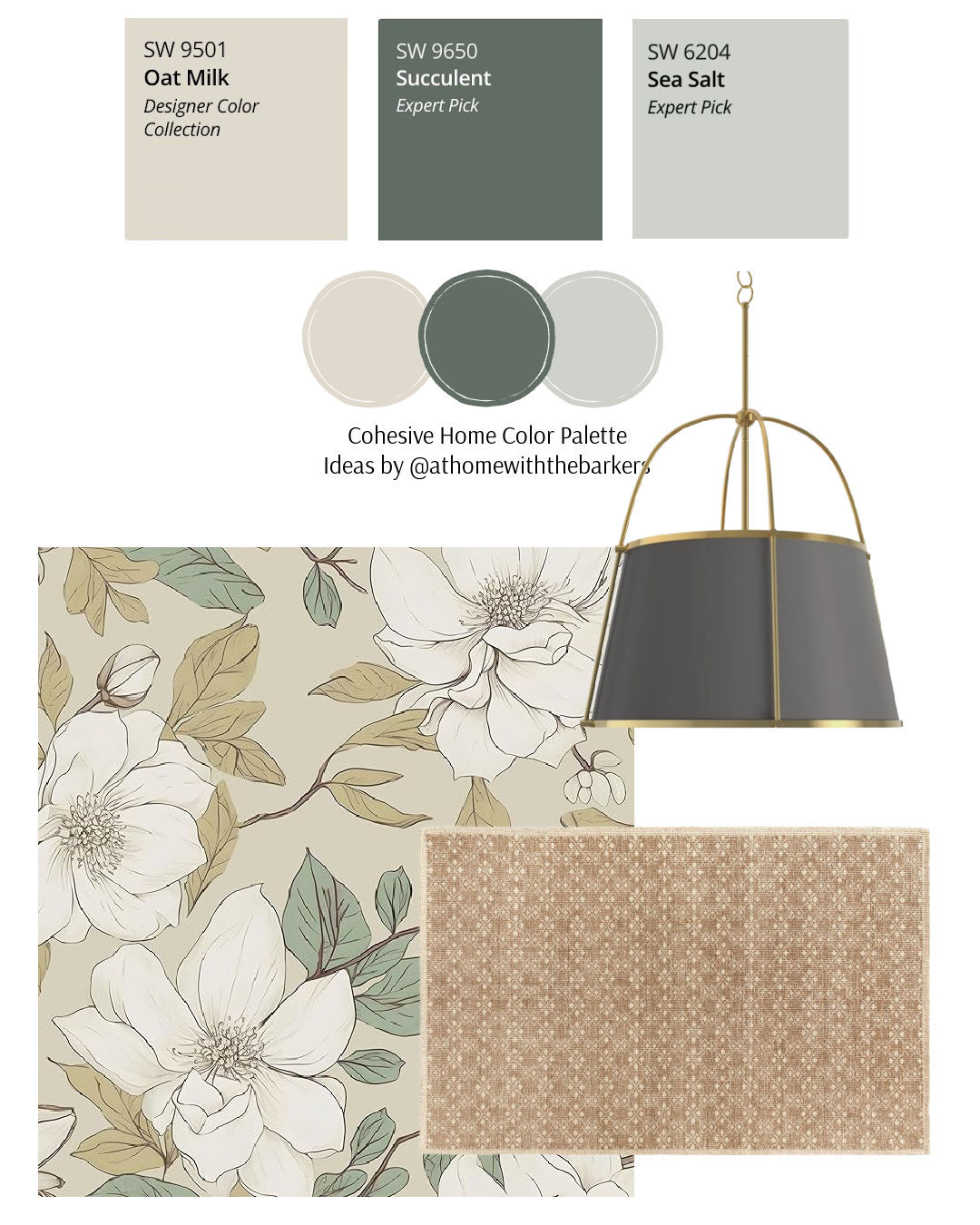 DIY home decorating color palette with Sherwin Williams Sea Salt.  

 #LTKHome #LTKSaleAlert