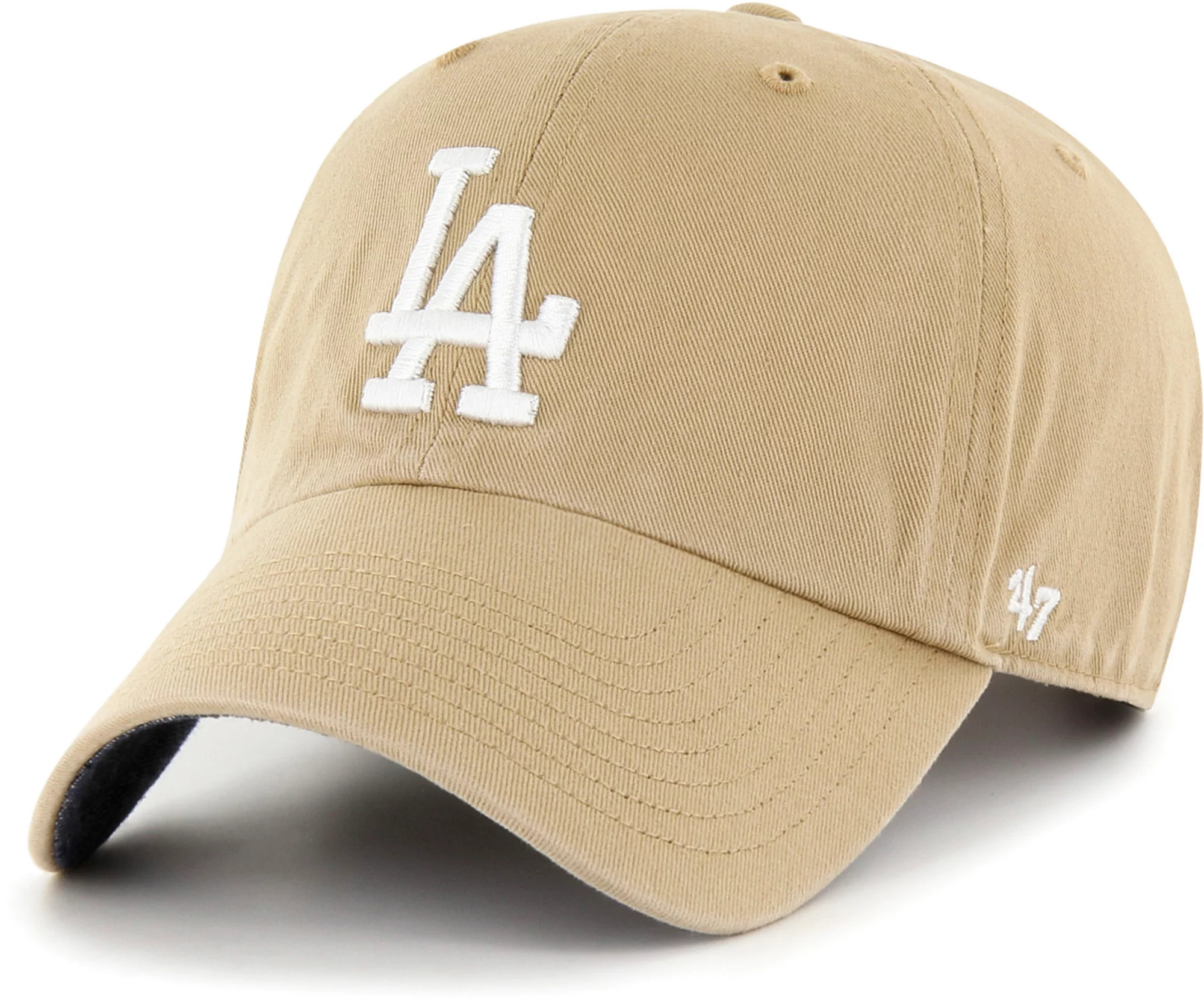 '47 Men's Los Angeles Dodgers Khaki Clean Up Adjustable Hat, Tan | Dick's Sporting Goods