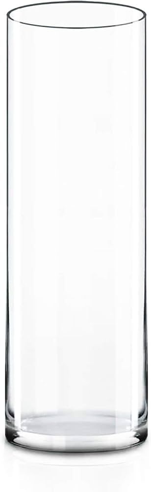 CYS Excel Clear Glass Cylinder Vase (H:14" D:4") | Multiple Size Choices Glass Flower Vase Center... | Amazon (US)