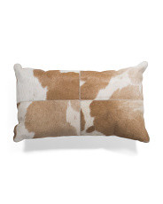 Made In India 12x20 Leather Lumbar Pillow | Global Home | Marshalls | Marshalls