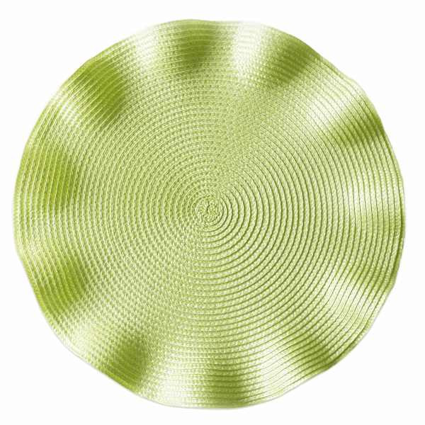 Lily Green Victorian Ruffled Round Placemat, 15" | At Home
