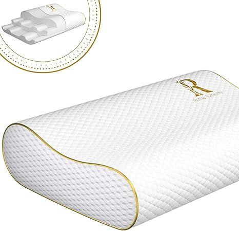 Royal Therapy Memory Foam Pillow, Queen Cervical Pillow for Neck Pain, Contour Pillow, Pillow for... | Amazon (US)