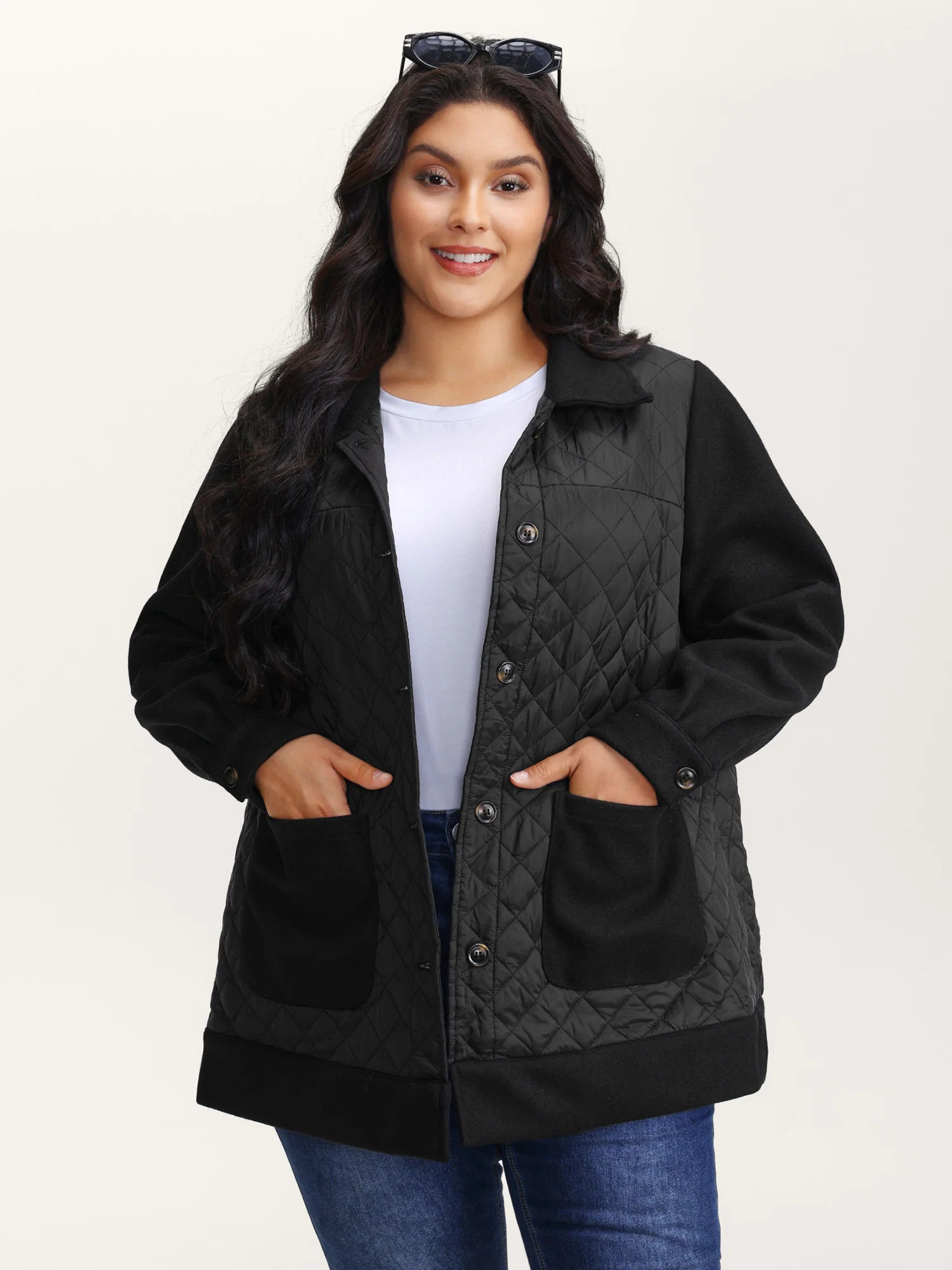 Pockets Contrast Puffer Parka | Bloomchic