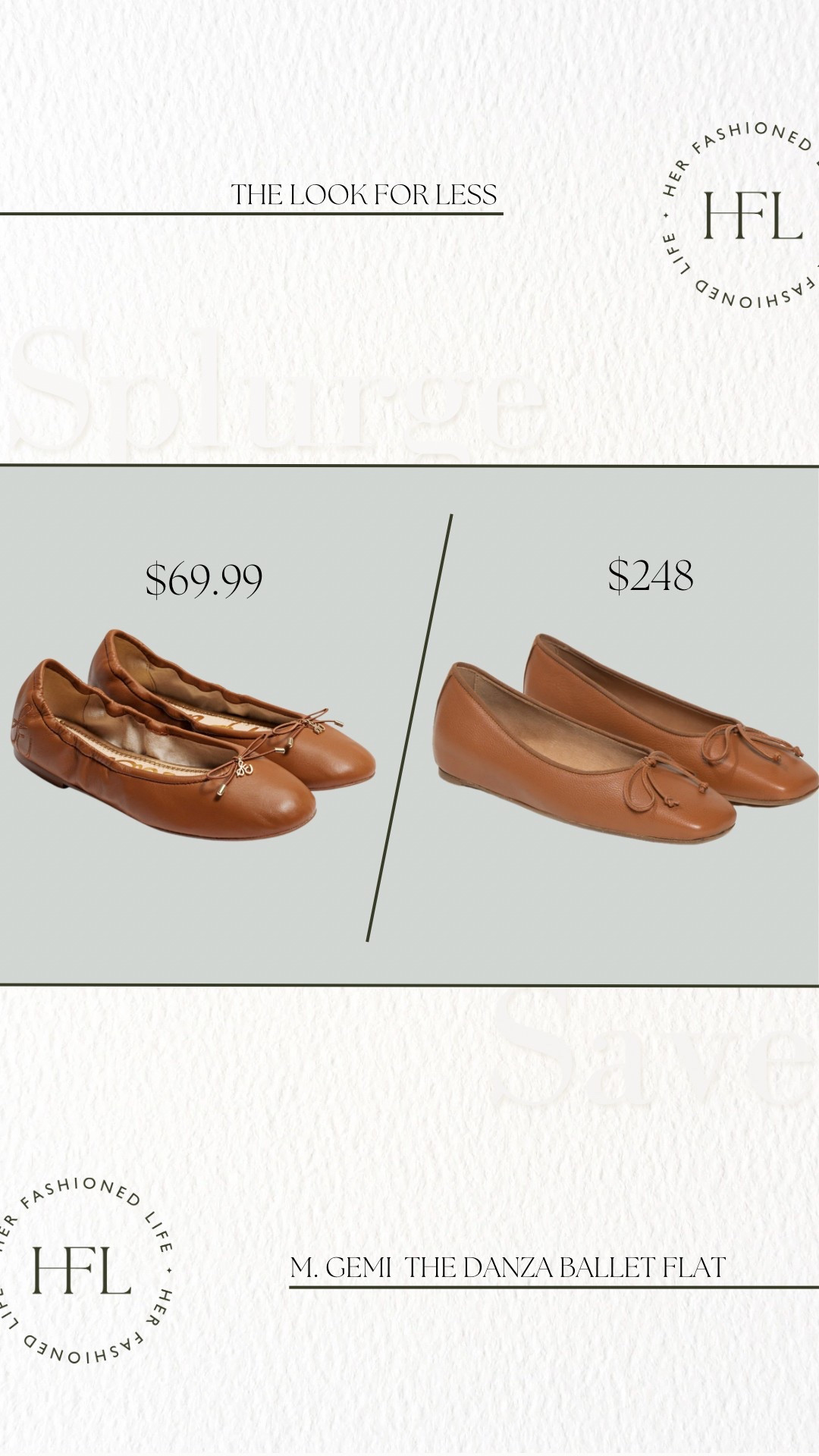 Same look, lower price. They have a squared toe. 
-Check out the links below to see other options that are just as budget friendly! #LookForLess #SamEdelman #MGemi #Quince #BalletFlat #Shoes #SpringFashion 

#LTKOver40 #LTKShoeCrush