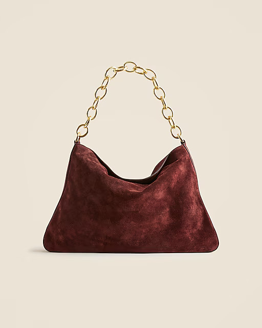 Berkeley chainlink shoulder bag in suede | J. Crew US