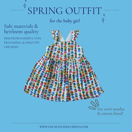 Spring outfit for baby girl

Muslin 
Cotton
Floral dress
Baby girl
Flutter dress

#LTKfindsunder50 #LTKbaby #LTKkids