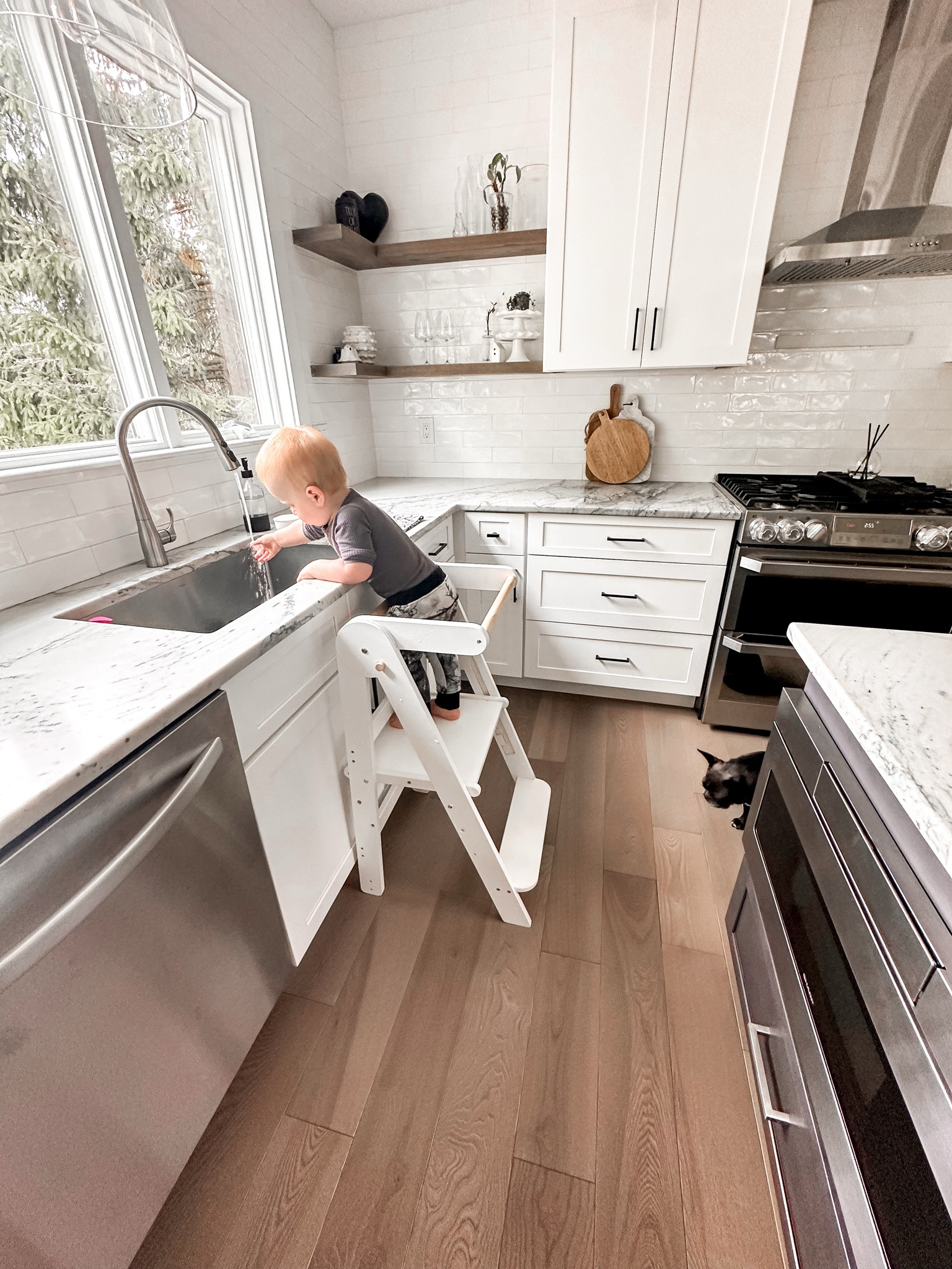 Toddler essential!! 
Folding kitchen/helper tower.
FORTY minutes washing dishes/splashing 🤯

Perfect gift for anyone with a little!! 

#LTKHome #LTKGiftGuide #LTKFamily