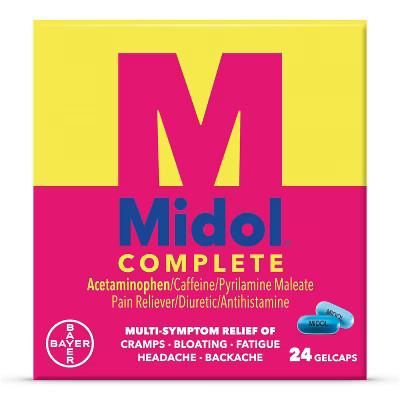 Midol Complete Menstrual Relief Maximum Strength Multi-Symptom Relief Gelcaps - Acetaminophen - 24ct | Target