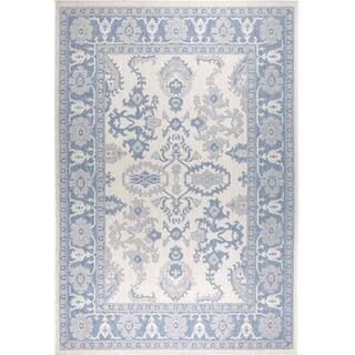 Patio Country Ayana Gray/Blue 8 ft. x 10 ft. Medallion Indoor/Outdoor Area Rug | The Home Depot