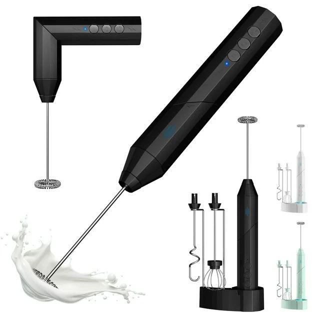 Milk Frother Handheld - Milk Frother Rechargeable with Stand, Handheld Electric Foam Maker with C... | Walmart (US)