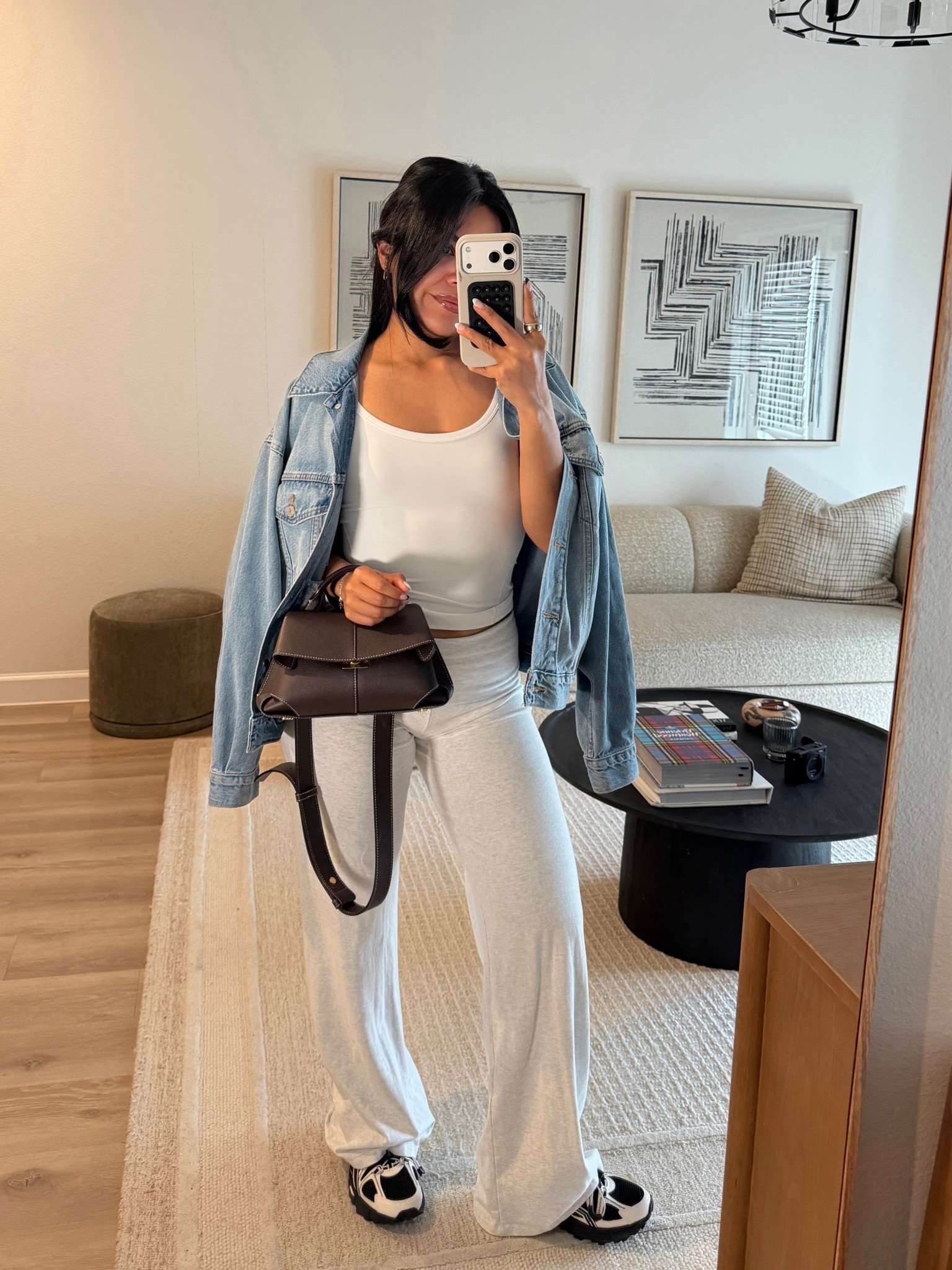 Nothing to wear uniform 🤓 size medium denim jacket, small tank!
