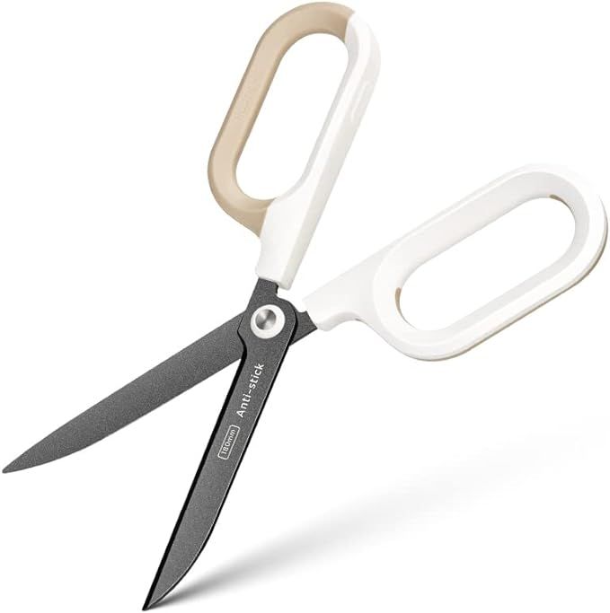 Titanium Non-Stick Scissors, Professional Stainless Steel Comfort Grip, All-Purpose, Straight Off... | Amazon (US)