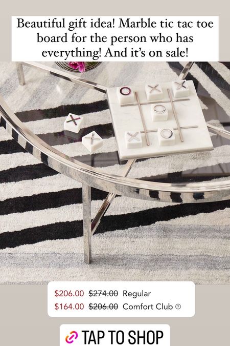 Beautiful gift idea! Marble tic tac toe board for the person who has everything! looks gorgeous on a coffee table and on sale! 

#LTKsalealert #LTKGiftGuide #LTKHoliday