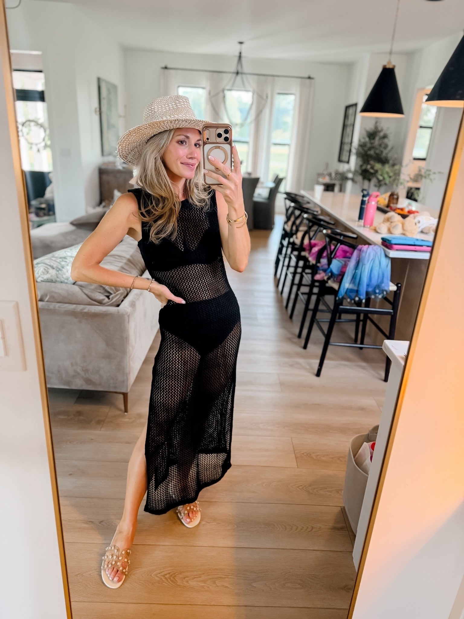 One of my absoulte fav swimsuits that I feel so good in! I’m wearing my true size small in the top and bottom. Wearing a size small in cover up. This one looks so chic! I get compliments on this jelly sandals non-stop! They literally go with everything! And so comfy!

#LTKootd #LTKSwim