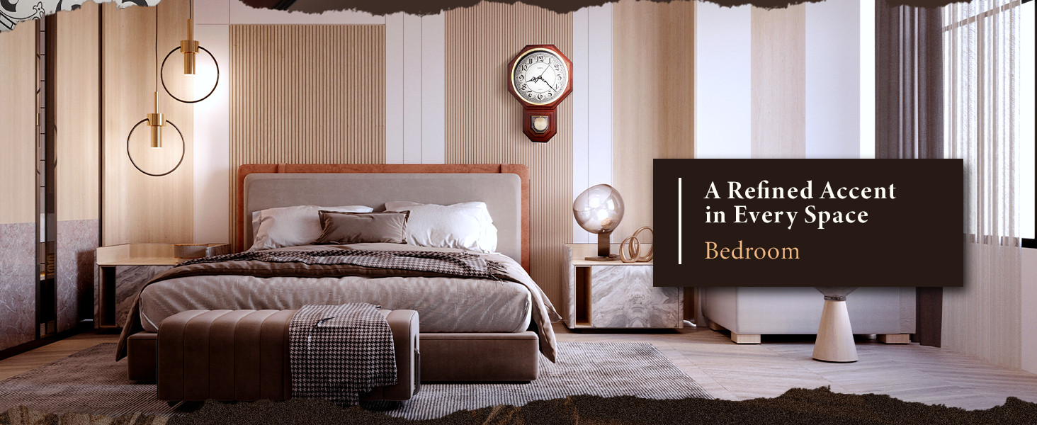 JUSTIME Traditional Schoolhouse Gradient Arabic Regulator Wall Clock, Chiming Wall Clocks with Pe... | Amazon (US)