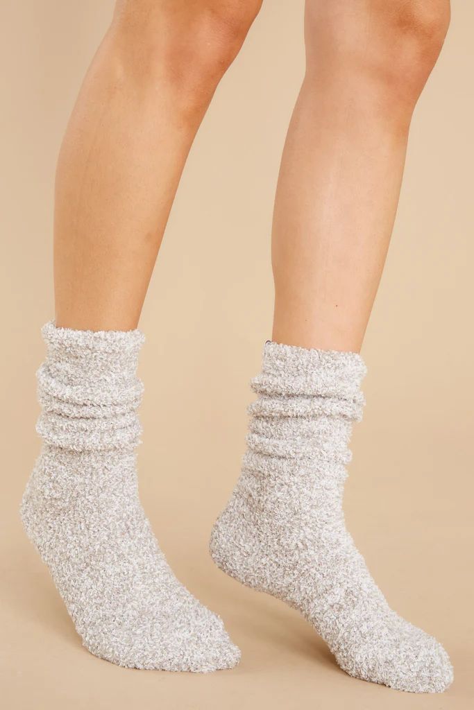 CozyChic® Oyster Heathered Socks | Red Dress 