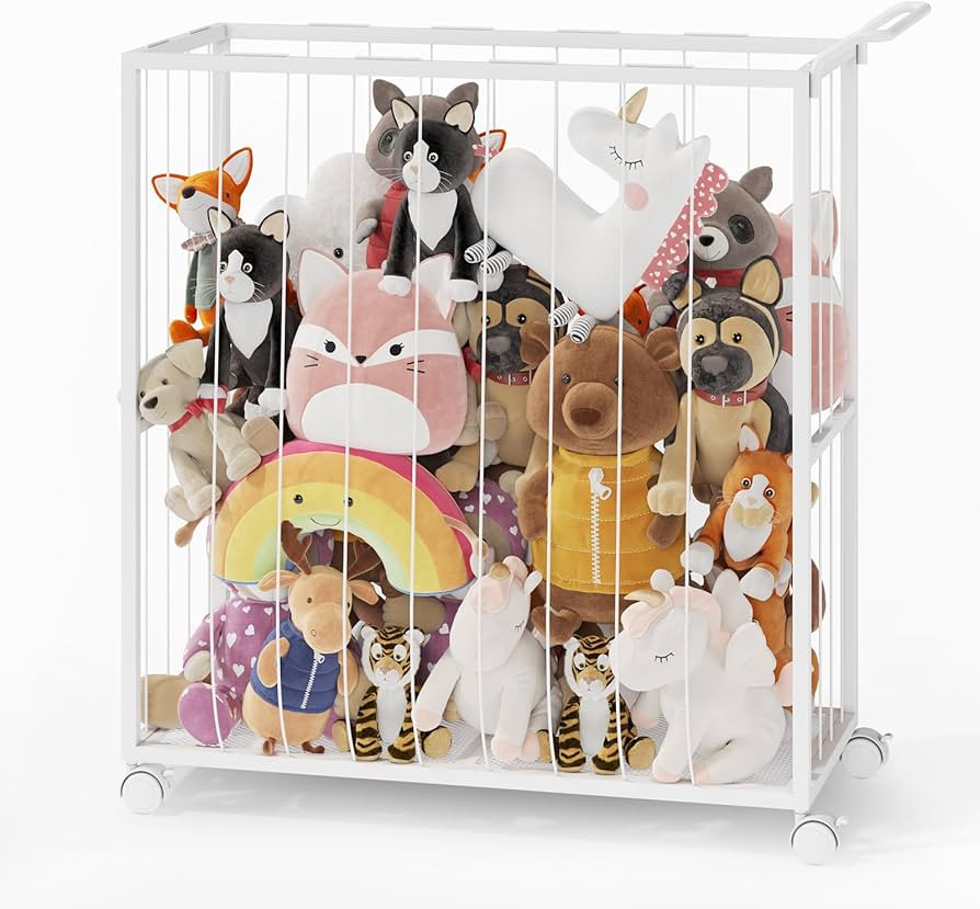 BBLIKE Stuffed Animal Storage - Zoo Stuffed Animal Net with Wheels, Save Space Toy Storage Organi... | Amazon (US)