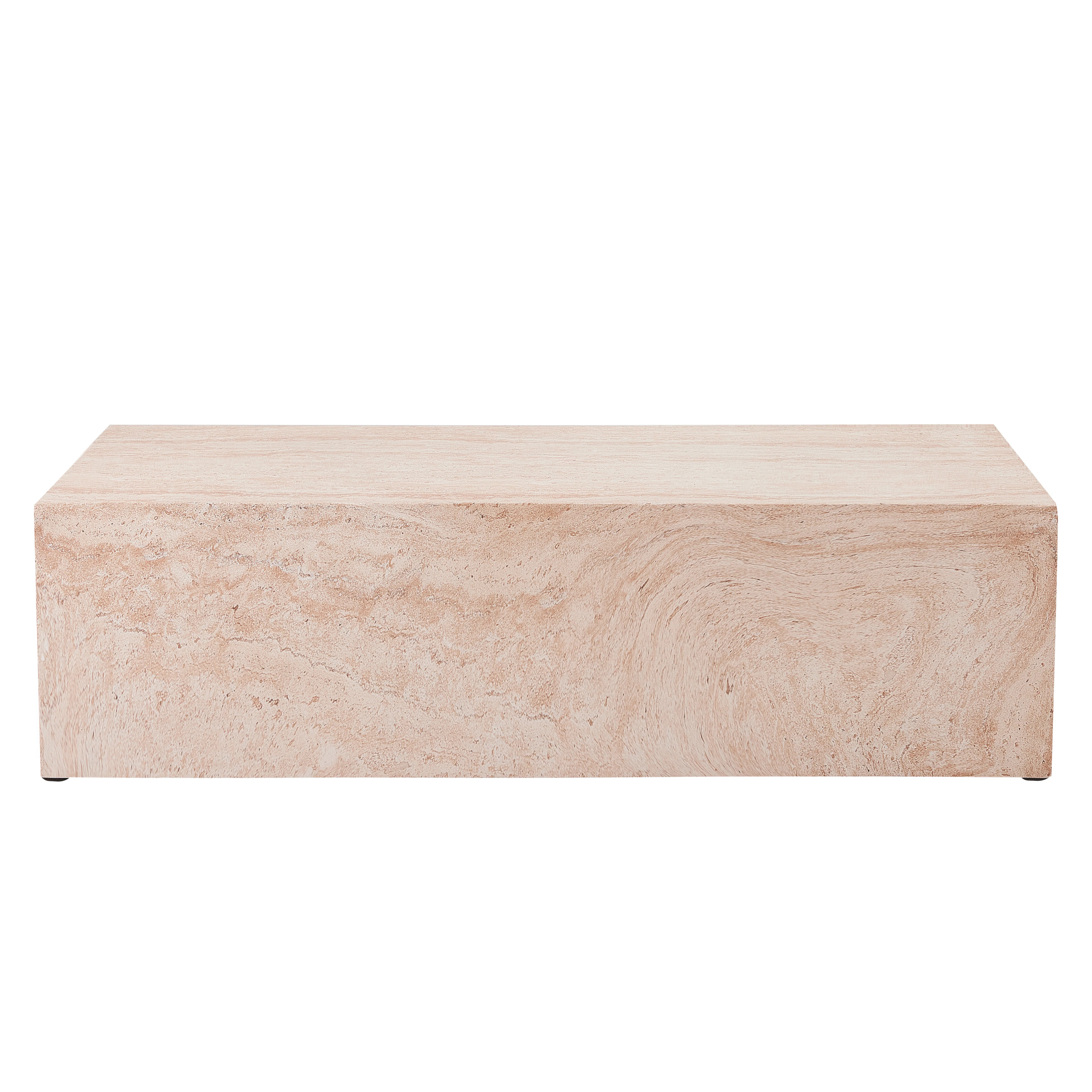 Branford Outdoor Rectangular MGO Coffee Table With Travertine Texture | Wayfair North America