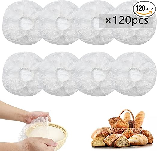 120pcs Shower Caps for Sourdough Bread, Reusable Bowl Covers for Bread Proofing, Plastic Bread Co... | Amazon (US)