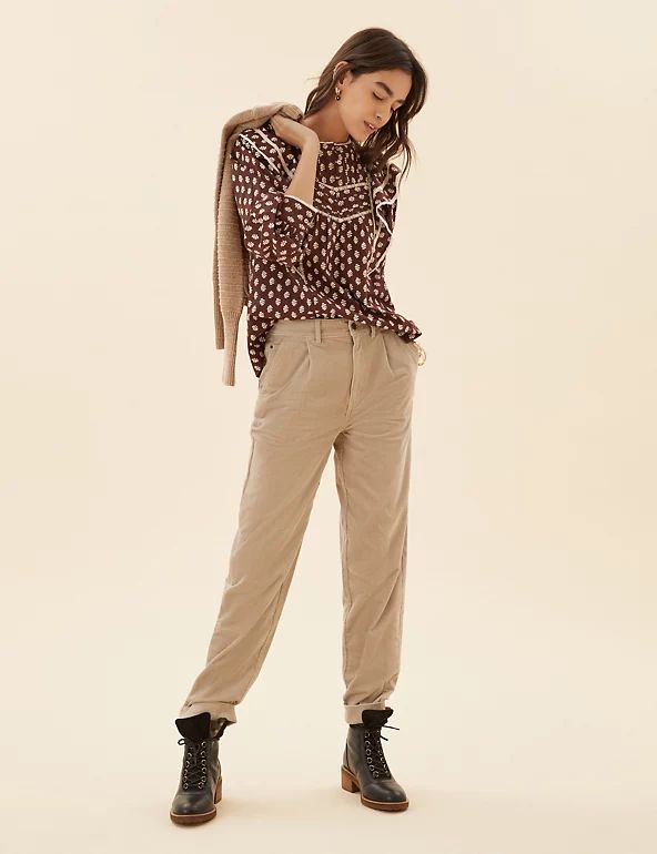 New     Per Una  Corduroy Tapered Ankle Grazer Trousers  Product code: T537311U | Marks & Spencer (UK)