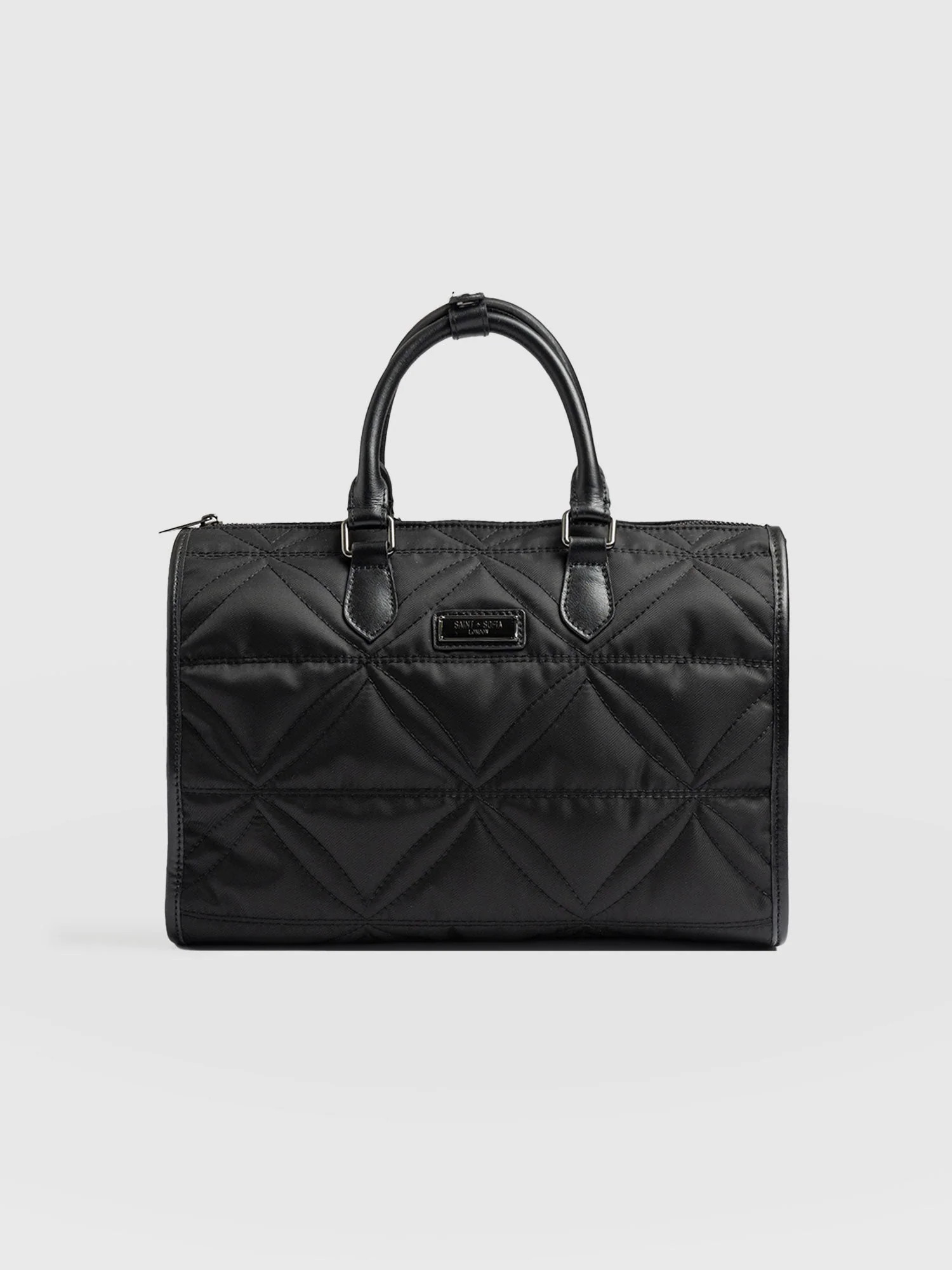 Quilted Maeve Duffle Bag - Black | Saint + Sofia