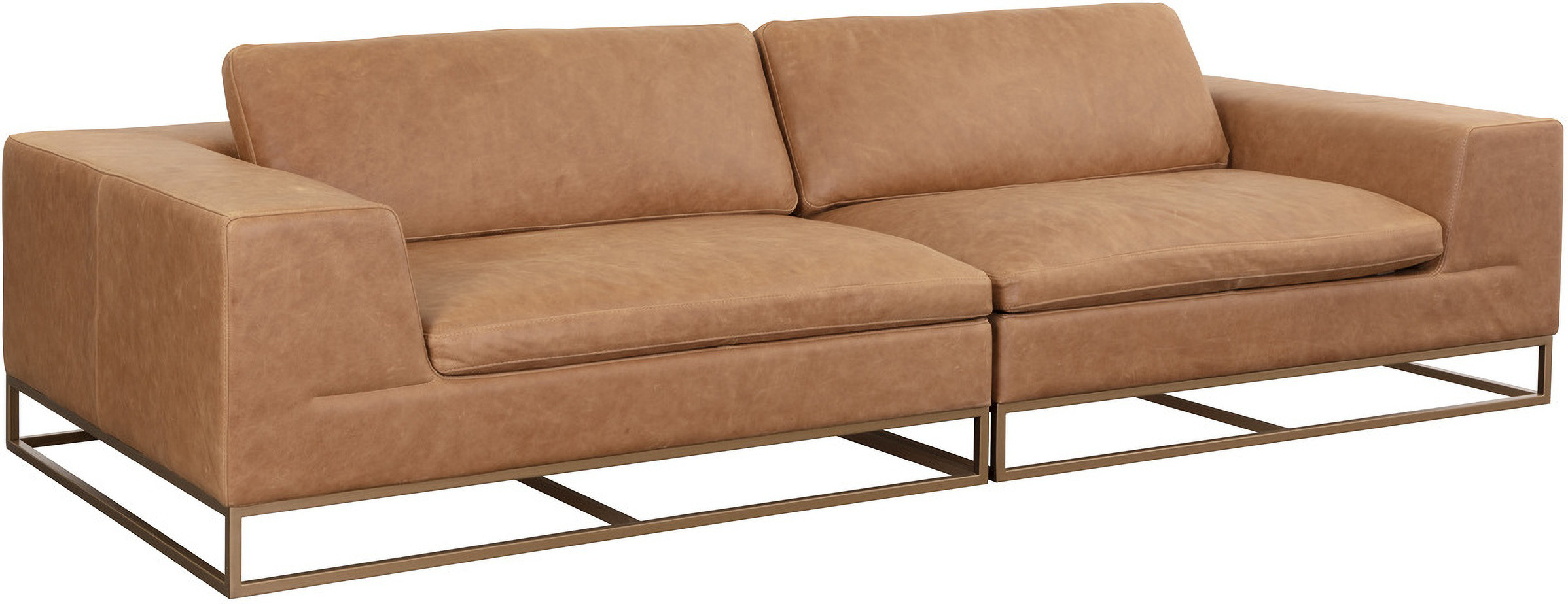 Ira Sofa In Camel Leather | 1stopbedrooms