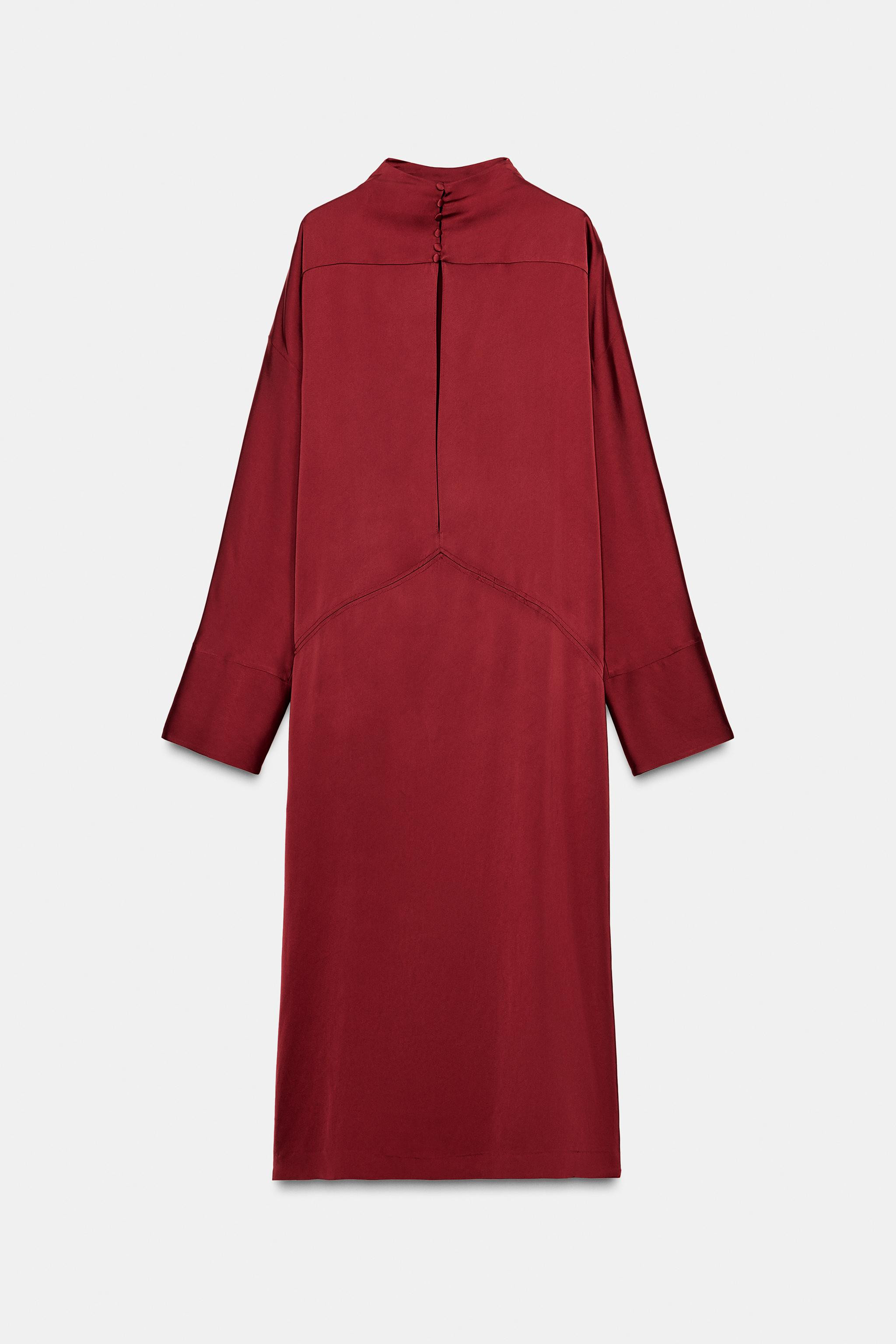 SATIN EFFECT TIED DRESS ZW COLLECTION | Zara US