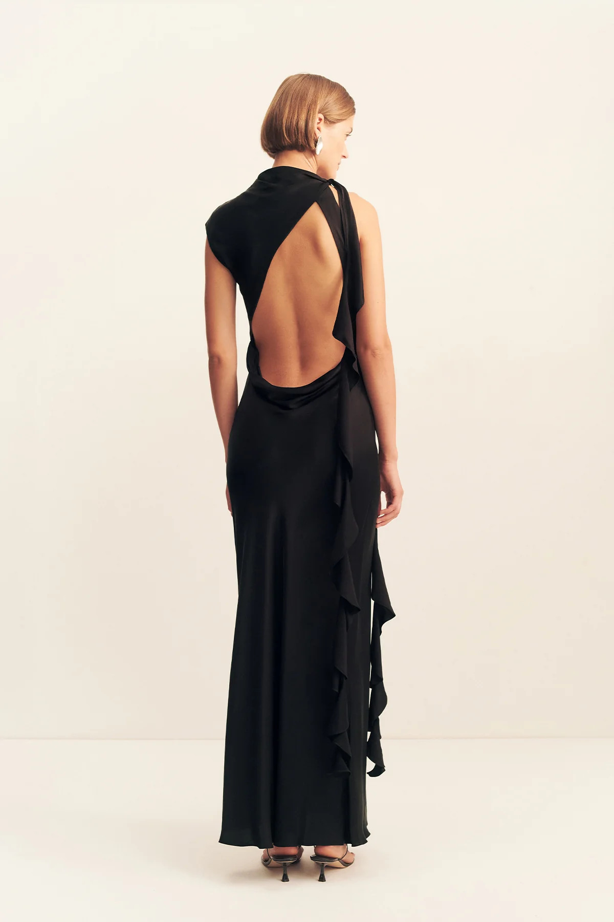 Agnes Draped Ruffle Maxi Dress | Black | Dresses | Shona Joy | Shona Joy