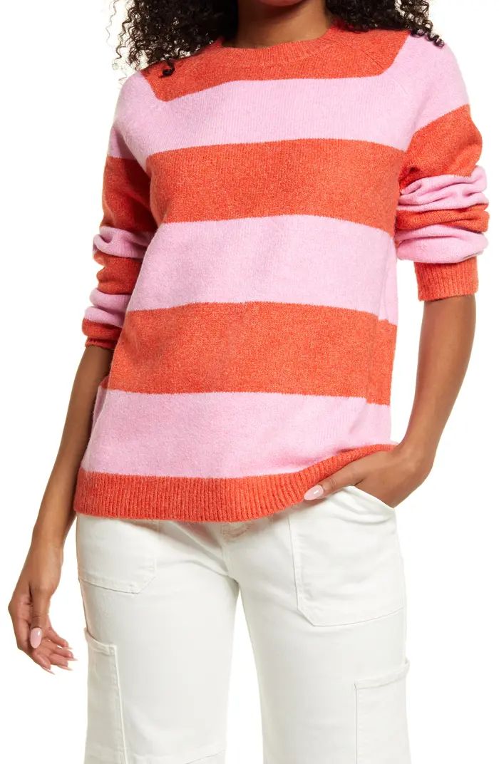 Rugby Stripe Recycled Polyester Blend Sweater | Nordstrom