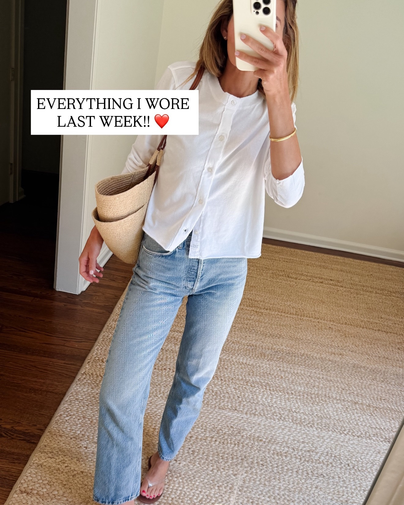 Some weeks I look at my photos and my outfits just make me smile. This was one of those weeks. I just love the mix of shorts, dresses, swim, active and even a sweater or two. Even more than the clothes, it feels good to get dressed for the people and things I care about most. This past week my sister was in town visiting, KCD had a birthday and we made it down to the beach to visit family. I am one lucky girl 🤍

💙 

t-shirt cardigan: runs tts in a small, jeans: run tts in a 25, White tee: Small, Boxer Shorts: Small, Striped tee: sized up 1 to a M, Jelly flats: run tts in a 37, Button down: Small, Gold sandals; Run big in a 36.5, white shorts: run tts in a 25, Graphic tee: in a small, red active skirt: runs tts in a small, tkees: run tts in a 7, jeans: run tts in a 25, active set: runs tts in a small top & bottom, white sweatshirt: run oversized - in a small, silk shorts: run generously, so size down if you are between - im wearing a small, , black dress: sized down 1 to an XS, White Swimsuit: sized up 1 to a M, green striped shorts: run tts in a small, navy sweater: sized up 1 to a M for a more relaxed fit, denim shorts: sized up 1 to a 26.  

#ootd #everydaystyle #momoutfit #summeroutfitideas #outfitinspiration

#LTKgrwm #LTKootd #LTKSeasonal