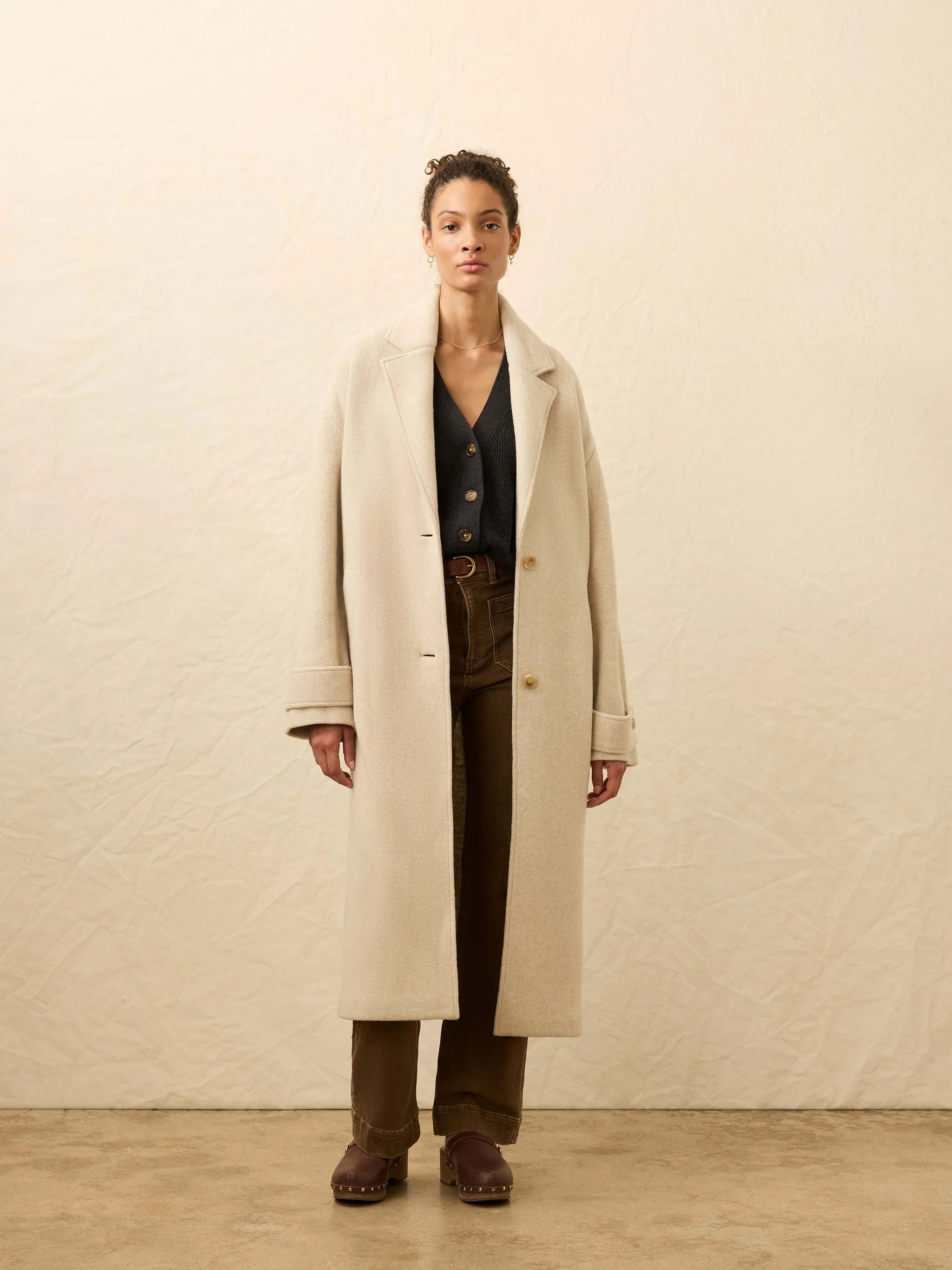 Atlantic Knit Coat - Oat Melange | Faherty