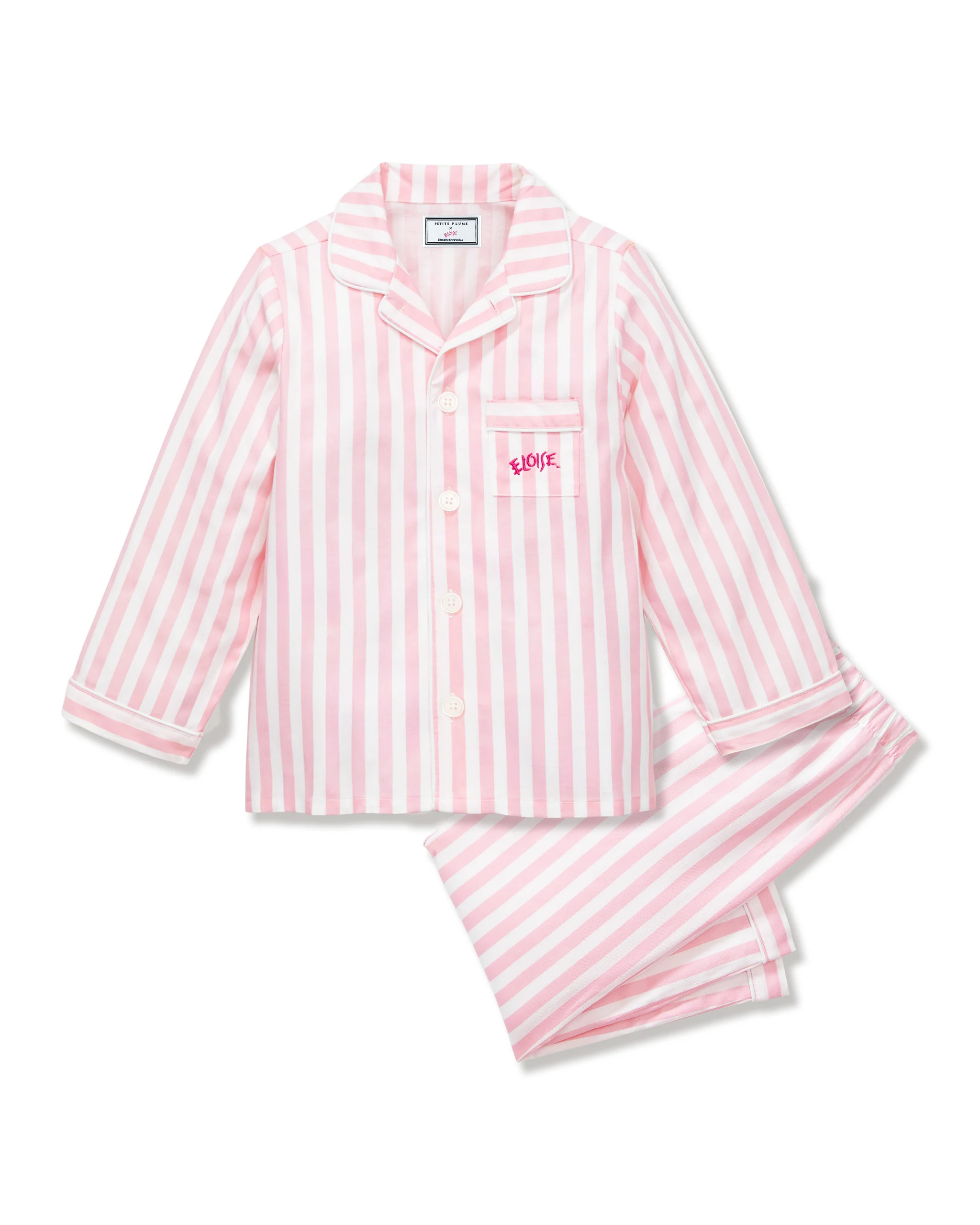 Petite Plume x Eloise Kid's Twill Pajama Set in Eloise Classic Stripe | Petite Plume