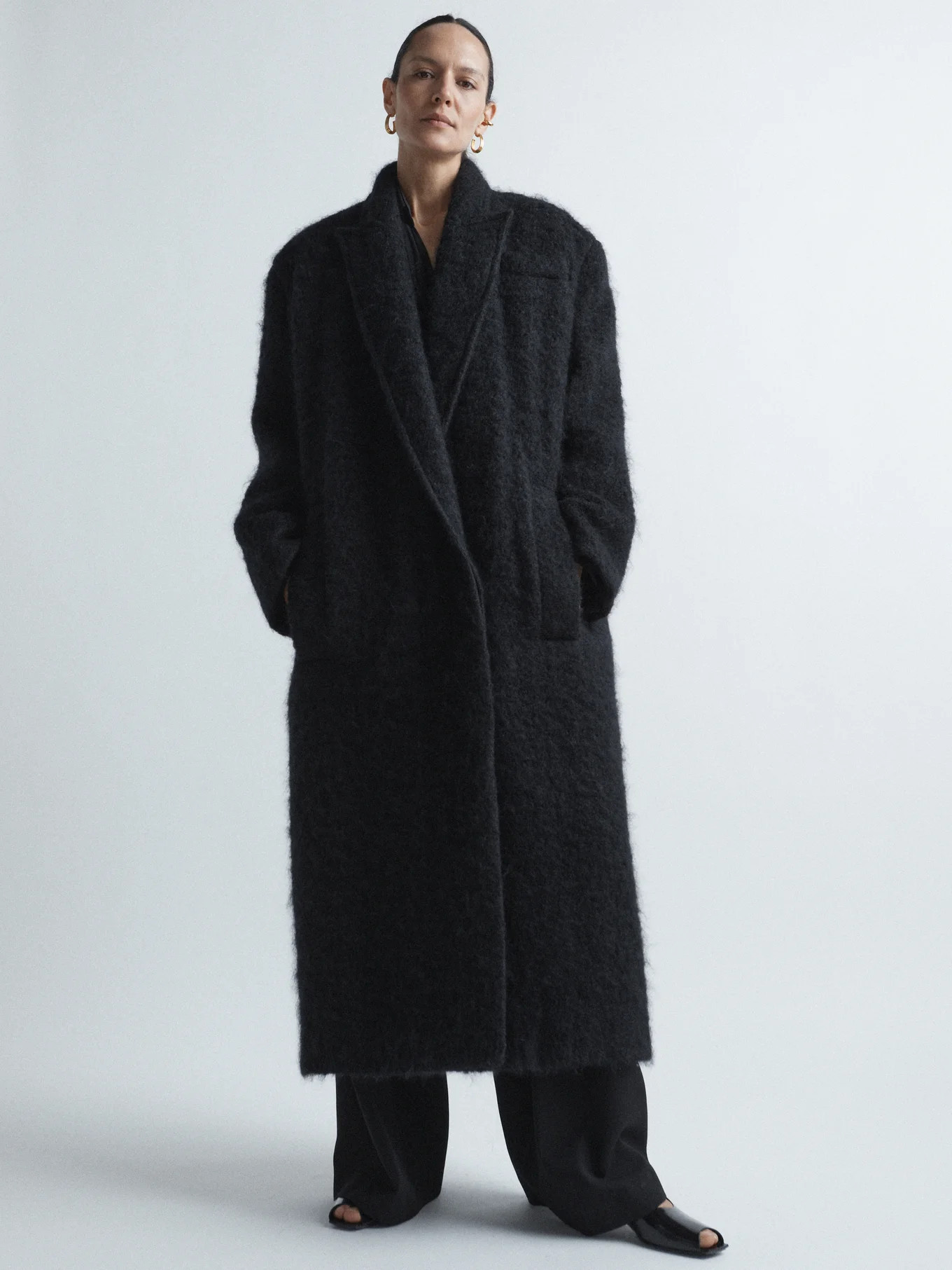 Oversized mohair and wool-blend crombie coat | Raey | Matches (US)