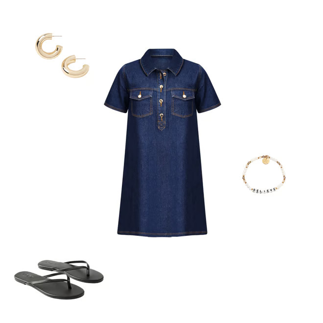 Denim Mini Pocket Dress | LOFT