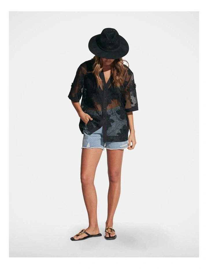 DecjubaElaine Embroidered Shirt in Black | Myer
