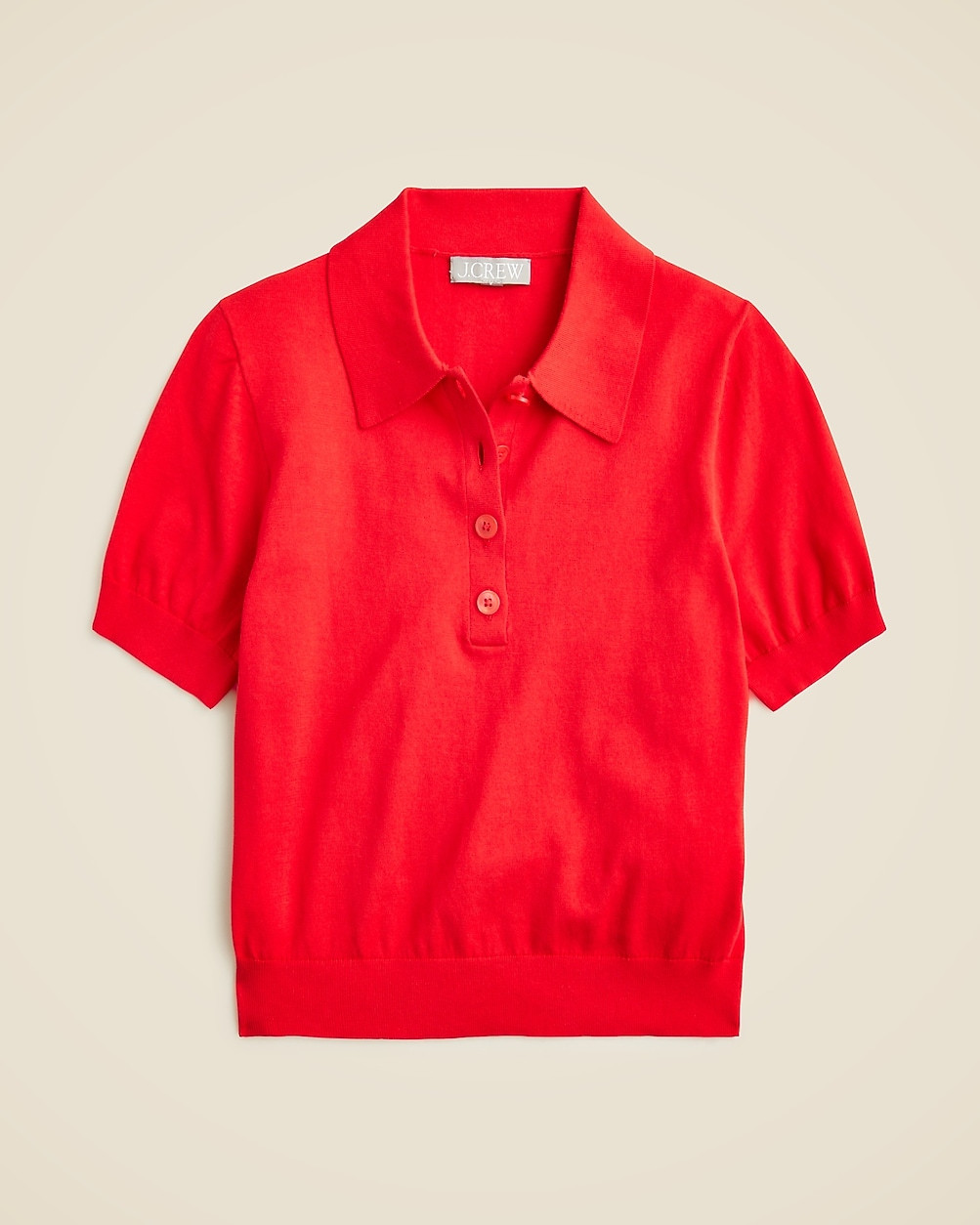 Short-sleeve sweater-polo in premium ultra-fine cotton | J. Crew US
