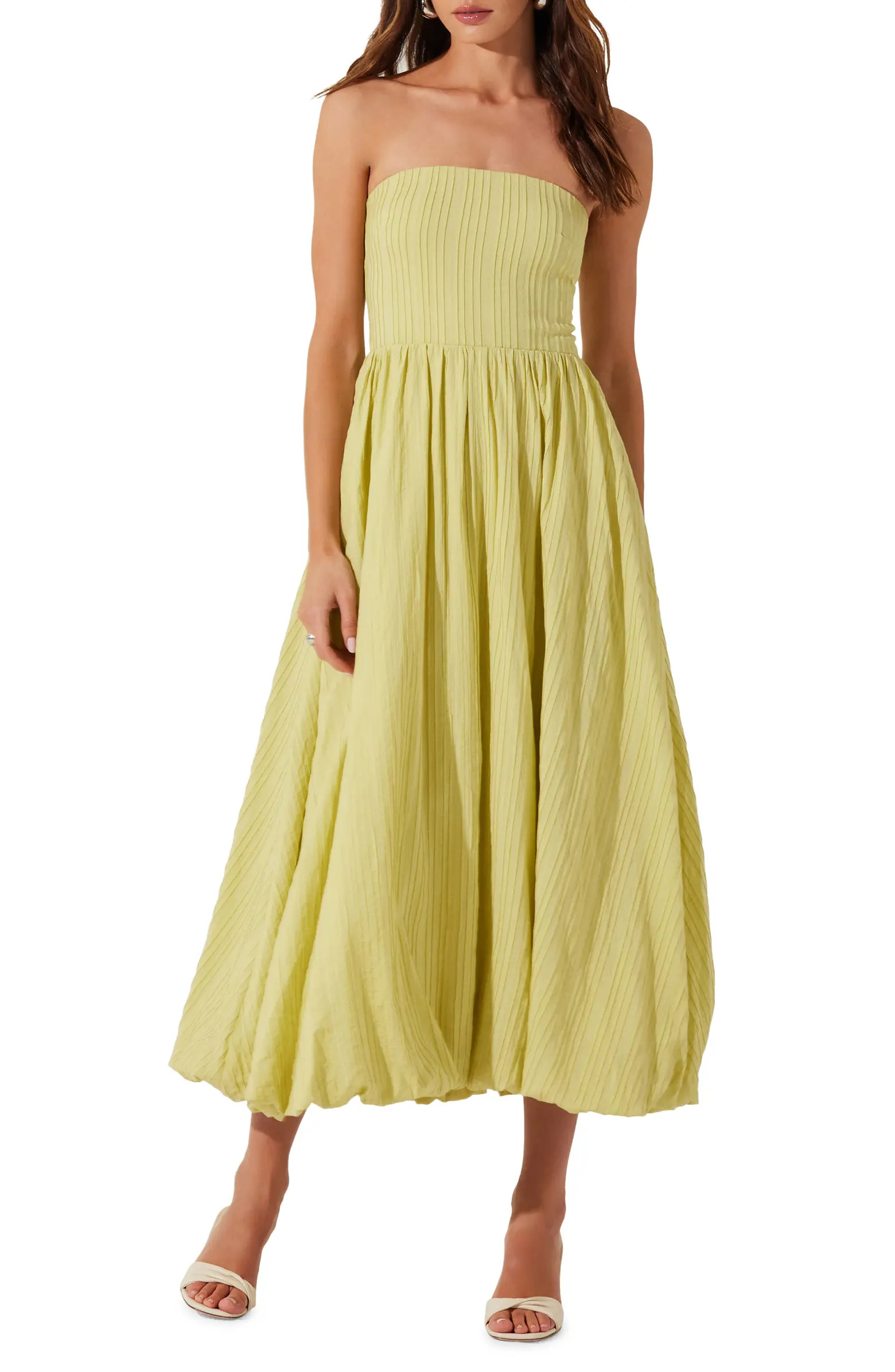 Strapless Bubble Hem Dress | Nordstrom