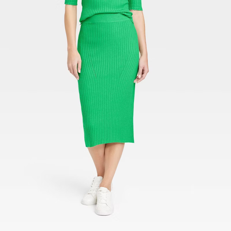 Women's Ribbed Sweater Skirt - A New Day™ | Target
