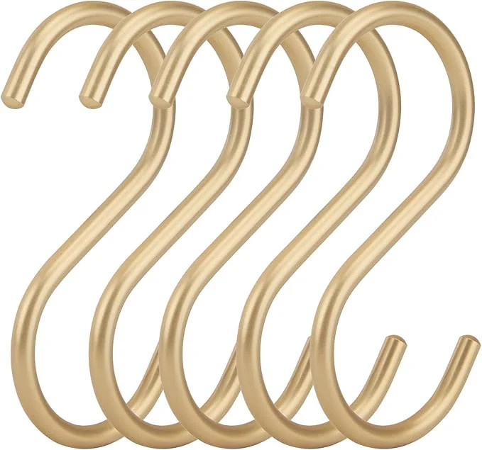 20Pcs Gold S Hooks,Aluminum Alloy S Shaped Universal Hooks,Heavy Duty S Hanger Hooks,Utility S Ho... | Walmart (US)